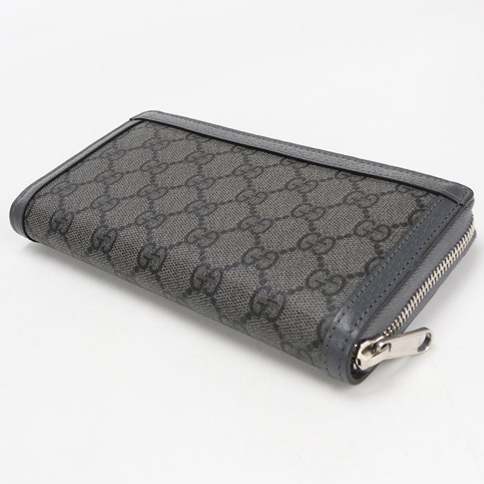 GUCCI オフィディア GGスプリームキャンバス ジップアラウンドウォレット 長財布 ロングウォレット - グレー