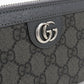 GUCCI オフィディア GGスプリームキャンバス ジップアラウンドウォレット 長財布 ロングウォレット - グレー