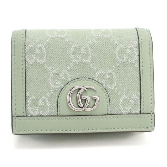 GUCCI オフィディア GGキャンバス 二つ折り財布 コンパクトウォレット - グリーン
