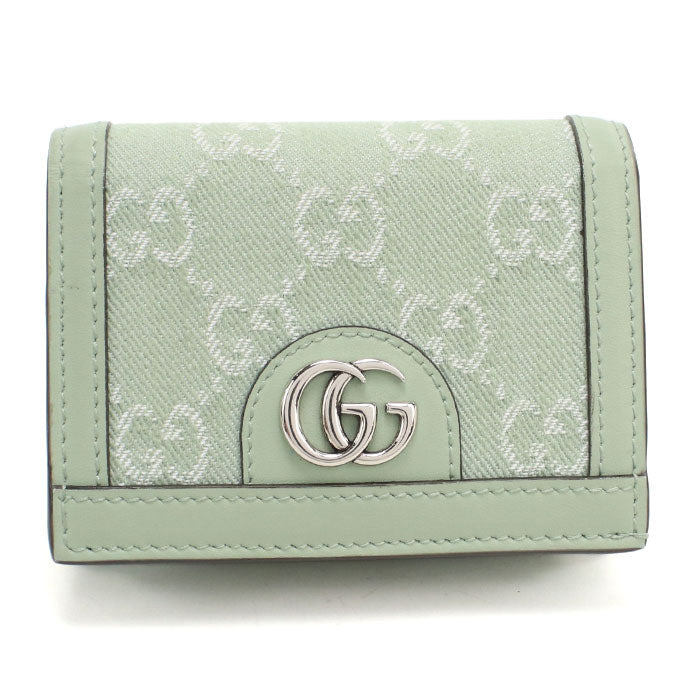 GUCCI オフィディア GGキャンバス 二つ折り財布 コンパクトウォレット - グリーン