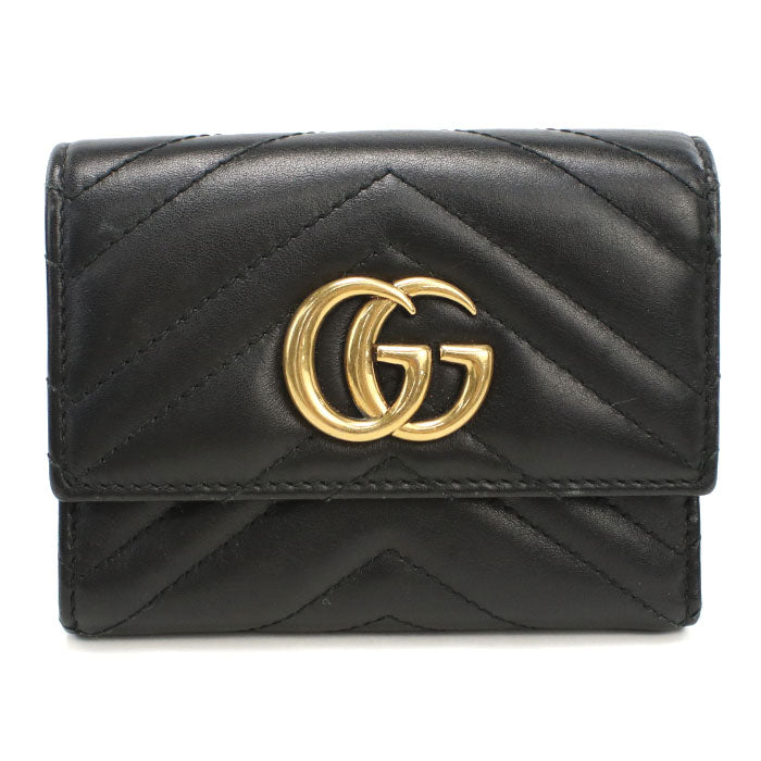 GUCCI【グッチ】 474802 GGマーモント 三つ折り財布/キルティングレザー レディース