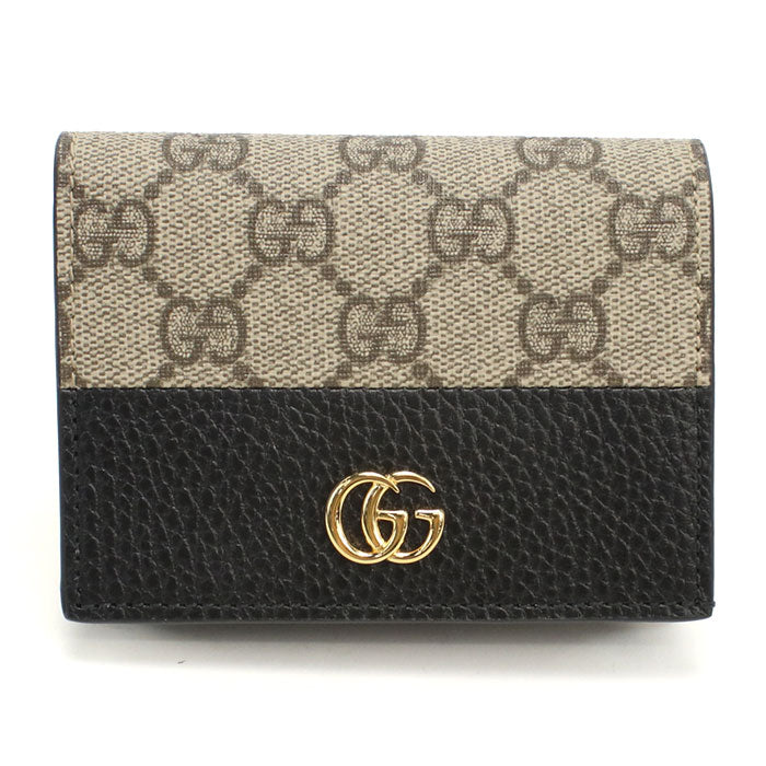 GUCCI【グッチ】 658610 カードケース ウォレット GGスプリーム 二つ折り財布 PVC/レザー レディース
