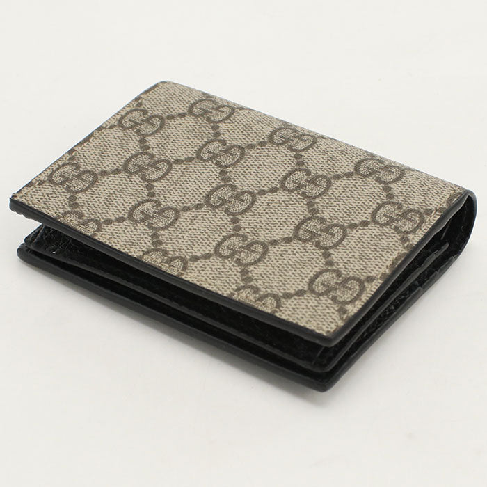 GUCCI【グッチ】 658610 カードケース ウォレット GGスプリーム 二つ折り財布 PVC/レザー レディース