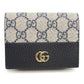 GUCCI【グッチ】 658610 カードケース ウォレット GGスプリーム 二つ折り財布 PVC/レザー レディース
