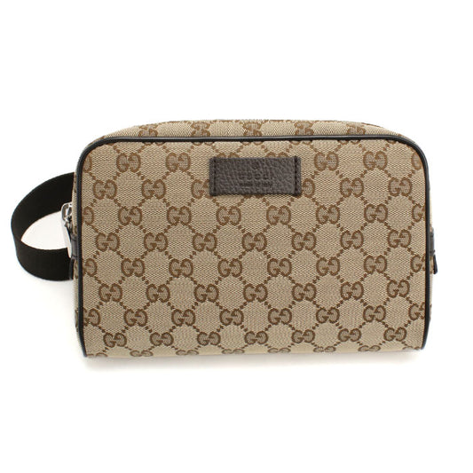 GUCCI GGキャンバス ウエストバッグ ボディバッグ - ブラウン