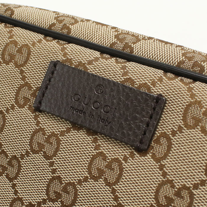 GUCCI GGキャンバス ウエストバッグ ボディバッグ - ブラウン