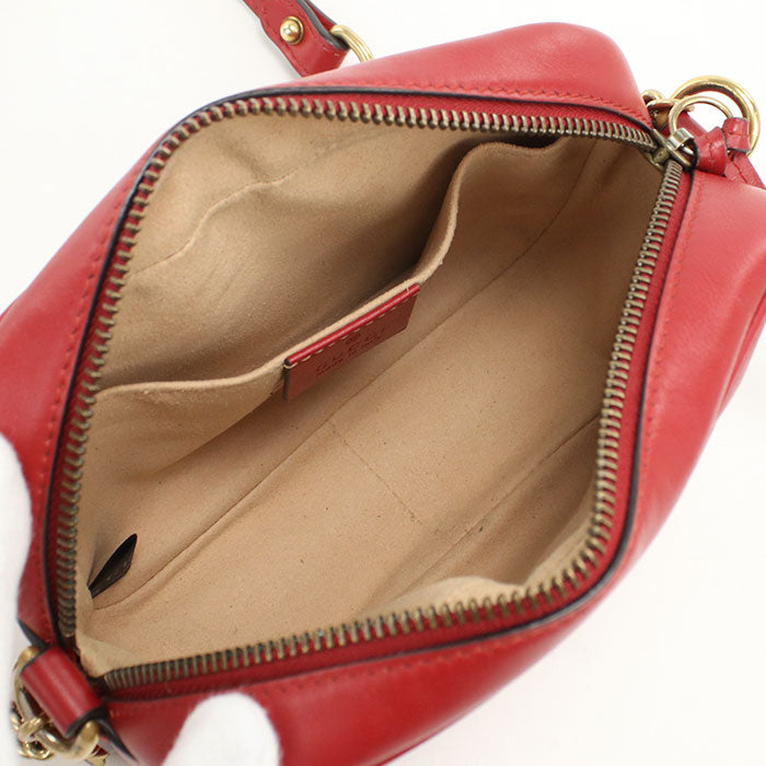 GUCCI【グッチ】 448065 ミニ カメラバッグ GGマーモント 斜め掛け ショルダーバッグ/キルティングレザー レディース