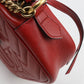 GUCCI GGマーモント キルティング レザー ショルダーバッグ - レッド