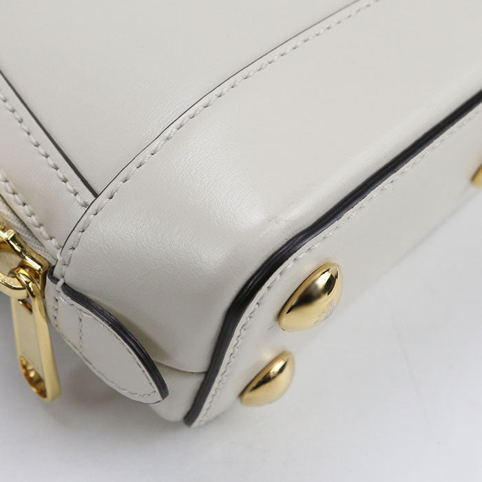 GUCCI ホースビット 1955 トップハンドル レザー ハンドバッグ ショルダーバッグ - ホワイト