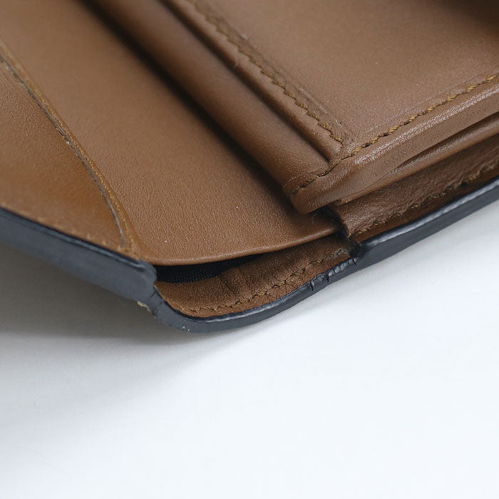 GUCCI パドロック GGスプリーム キャンバス 三つ折り財布 コンパクトウォレット - ベージュ × ブラック