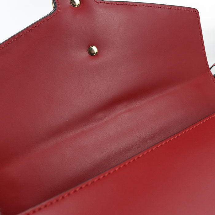 GUCCI シルヴィ カーフレザー ショルダーバッグ - レッド