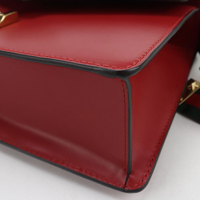GUCCI シルヴィ カーフレザー ショルダーバッグ - レッド