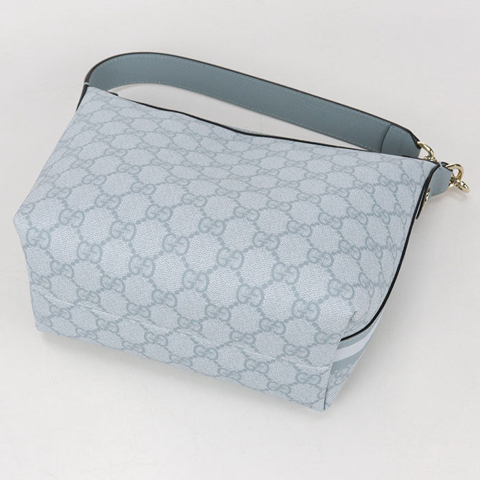 GUCCI オフィディア GGスプリームキャンバス スーパーミニショルダーバッグ ハンドバッグ - ブルー