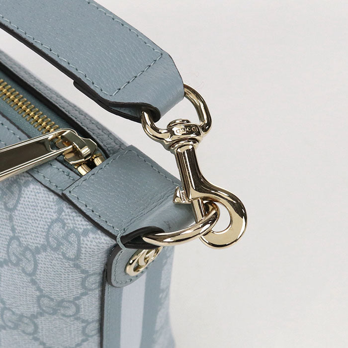 GUCCI オフィディア GGスプリームキャンバス スーパーミニショルダーバッグ ハンドバッグ - ブルー