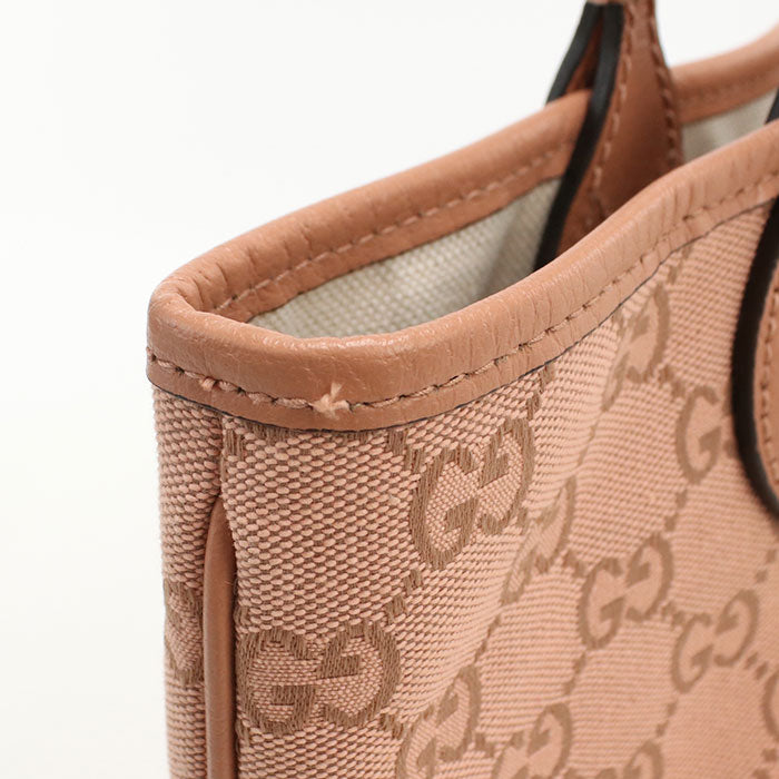 GUCCI オフィディア GGキャンバス トートバッグ - ピンク