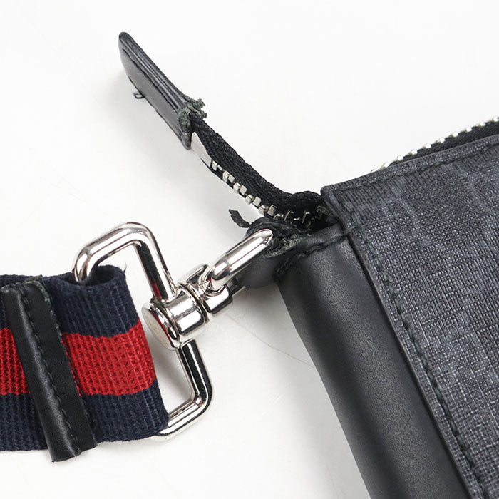 GUCCI【グッチ】 474137 GGスプリーム 斜め掛け ショルダーバッグ PVC メンズ