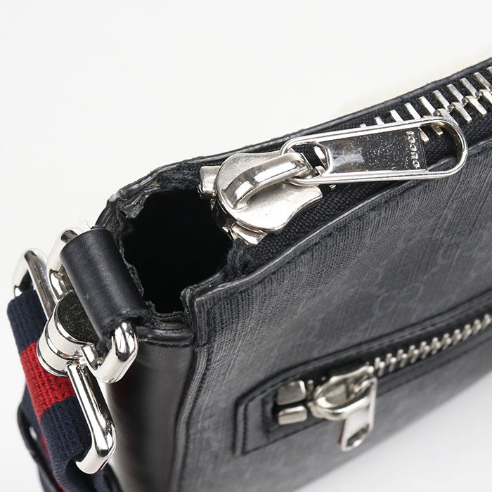 GUCCI【グッチ】 474137 GGスプリーム 斜め掛け ショルダーバッグ PVC メンズ