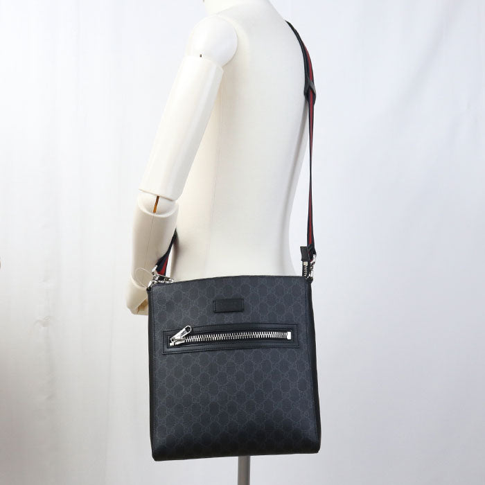GUCCI【グッチ】 474137 GGスプリーム 斜め掛け ショルダーバッグ PVC メンズ
