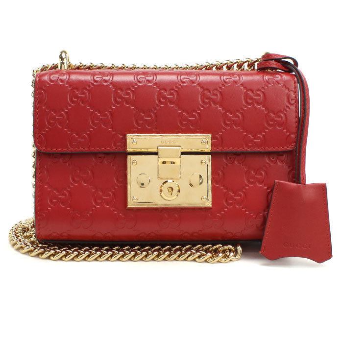 GUCCI【グッチ】 409437 チェーンショルダーバッグ グッチシマ ショルダーバッグ レザー レディース