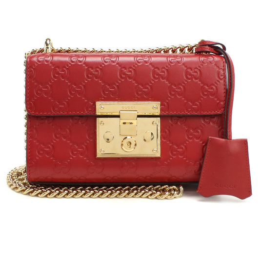 GUCCI 409437 チェーンショルダーバッグ グッチシマ ショルダーバッグ レザー レディース