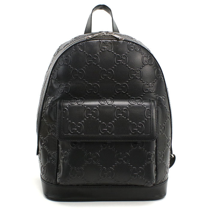 GUCCI【グッチ】 658579 バックパック GGエンボス リュック レザー メンズ