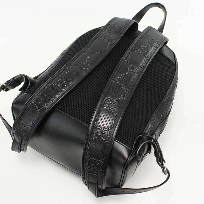 GUCCI【グッチ】 658579 バックパック GGエンボス リュック レザー メンズ