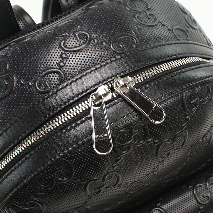 GUCCI【グッチ】 658579 バックパック GGエンボス リュック レザー メンズ