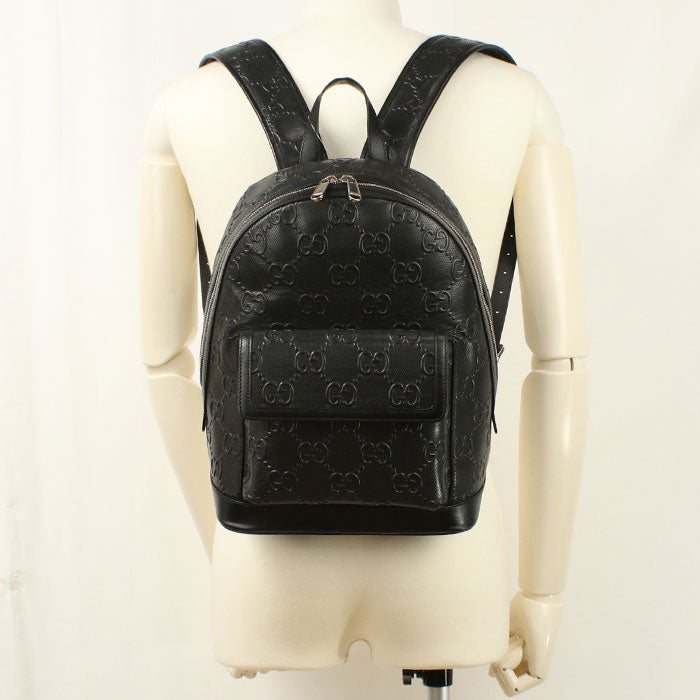 GUCCI【グッチ】 658579 バックパック GGエンボス リュック レザー メンズ