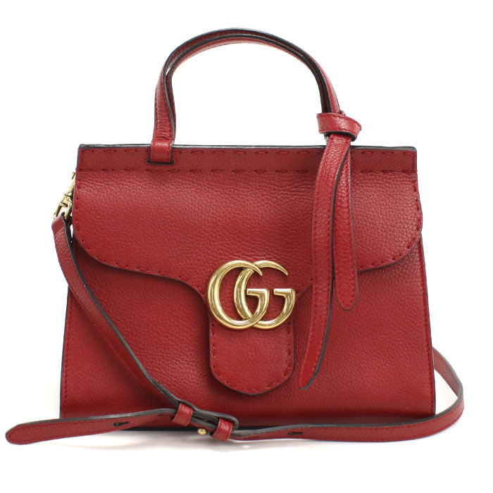 GUCCI【グッチ】 442622 2WAY GGマーモント ハンドバッグ レザー レディース