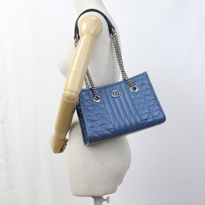 GUCCI【グッチ】 681483 チェーン GGマーモント トートバッグ レザー レディース