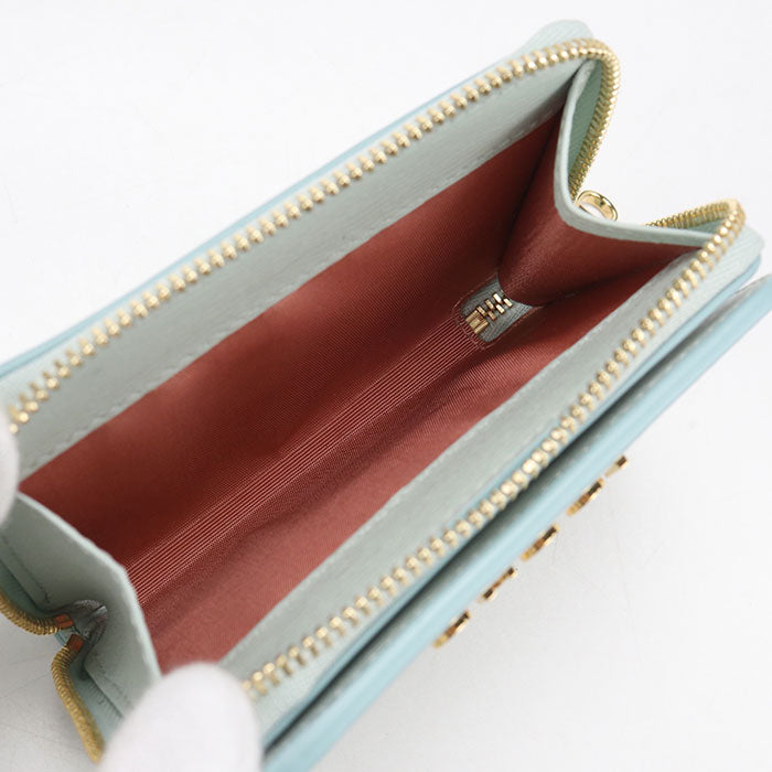 GUCCI【グッチ】 772639 ミニウォレット グッチ スクリプト 二つ折り財布 レザー レディース