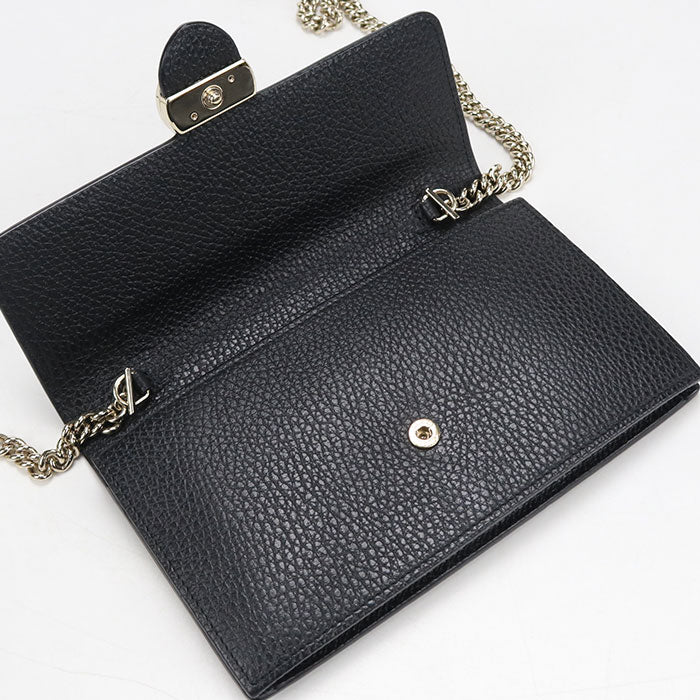 GUCCI【グッチ】 510314 インターロッキングG チェーンウォレット レザー レディース