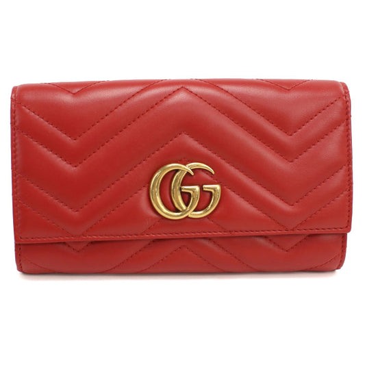 GUCCI 443436 コンチネンタルウォレット ダブルG 長財布二折/キルティングレザー レディース