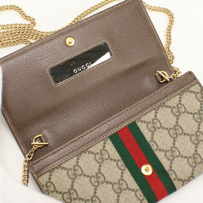 GUCCI【グッチ】 546592 オフィディア チェーンウォレット GGスプリーム/レザー レディース