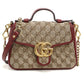 GUCCI【グッチ】 583571 ミニ トップハンドルバッグ GGマーモント ハンドバッグ GGキャンバス/レザー レディース