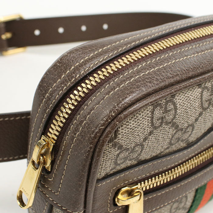GUCCI【グッチ】 517076 ベルトバッグ オフィディア ボディバッグ GGスプリーム/レザー レディース