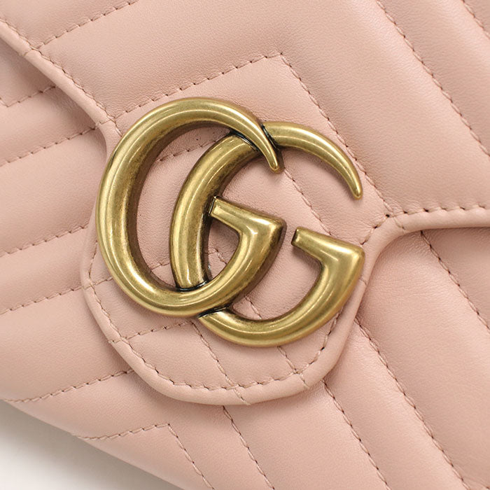 GUCCI【グッチ】 474575 GGマーモント チェーンウォレット/キルティングレザー レディース