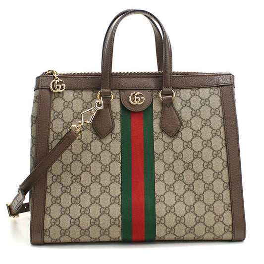 GUCCI 524537 2WAY オフィディア トートバッグ GGスプリーム/レザー レディース