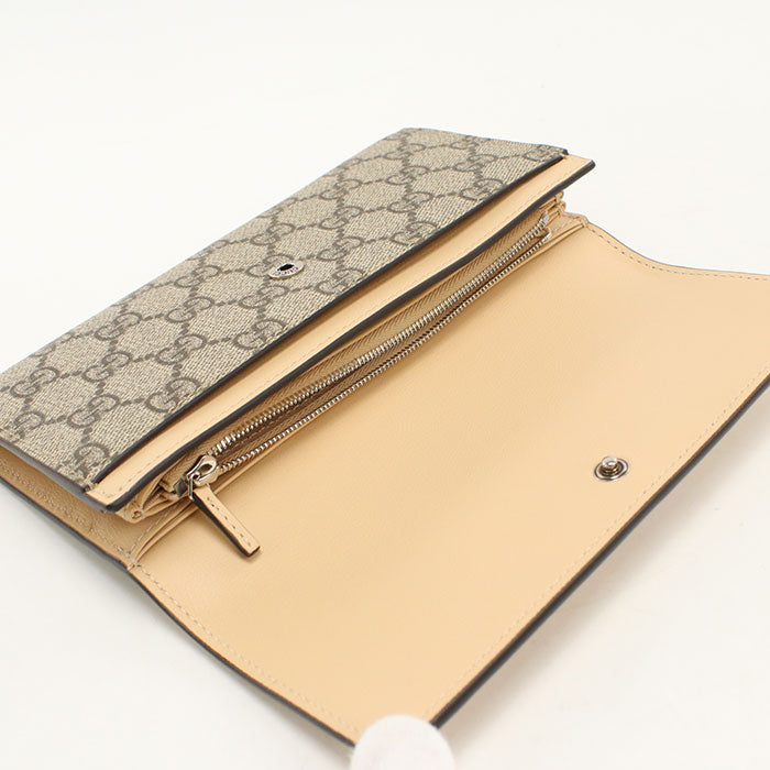 GUCCI【グッチ】 795627 ダブルG 長財布二折 PVC/レザー レディース