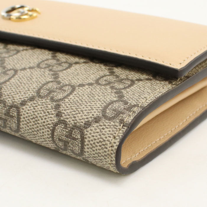 GUCCI【グッチ】 795627 ダブルG 長財布二折 PVC/レザー レディース