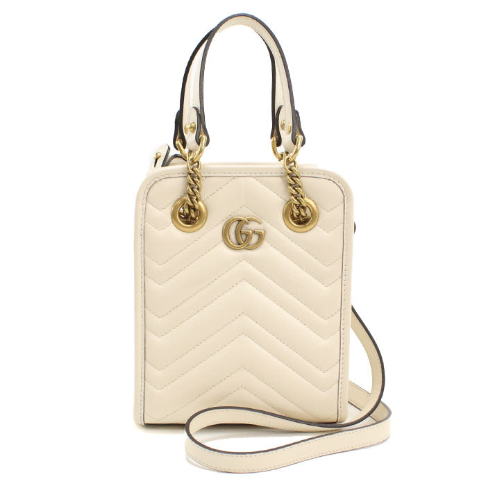 GUCCI【グッチ】 696123 2WAY GGマーモント ハンドバッグ レザー レディース