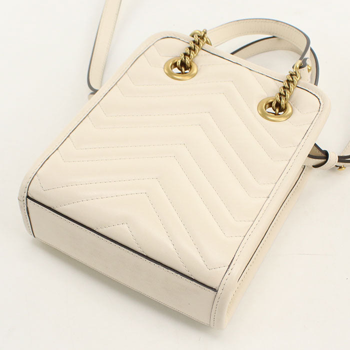 GUCCI【グッチ】 696123 2WAY GGマーモント ハンドバッグ レザー レディース