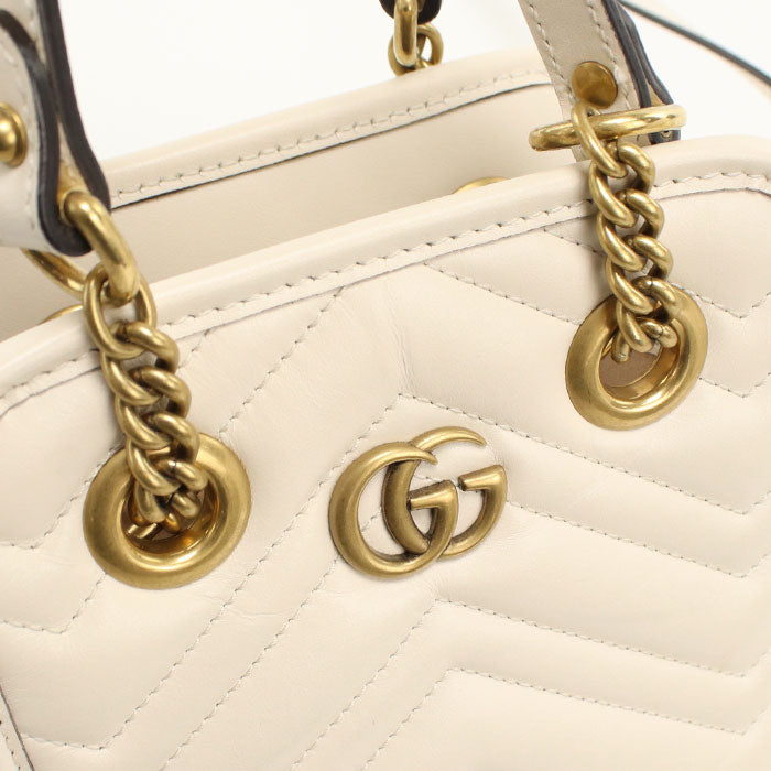 GUCCI【グッチ】 696123 2WAY GGマーモント ハンドバッグ レザー レディース