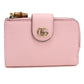 GUCCI【グッチ】 739498 バンブー付 ミディアムウォレット ダブルG 二つ折り財布 レザー レディース