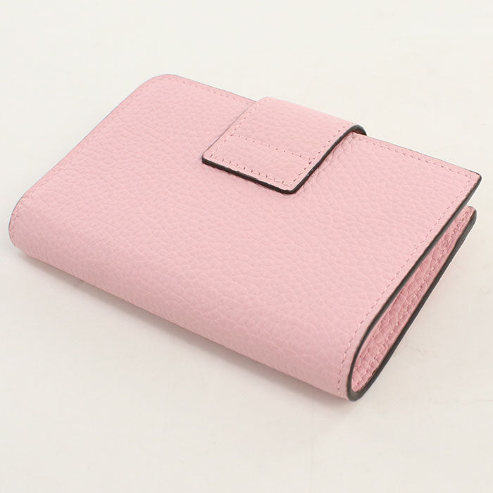GUCCI【グッチ】 739498 バンブー付 ミディアムウォレット ダブルG 二つ折り財布 レザー レディース