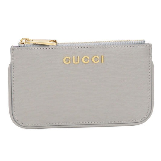 GUCCI 790102 ジップ キーケース グッチ スクリプト 小銭入れ レザー レディース
