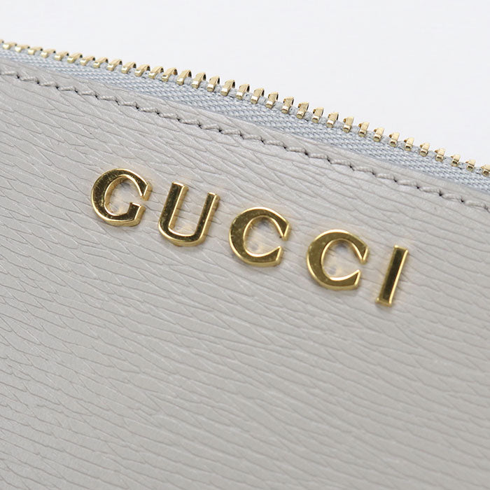 GUCCI【グッチ】 790102 ジップ キーケース グッチ スクリプト 小銭入れ レザー レディース