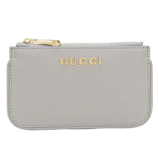 GUCCI 790102 ジップ キーケース グッチ スクリプト 小銭入れ レザー レディース