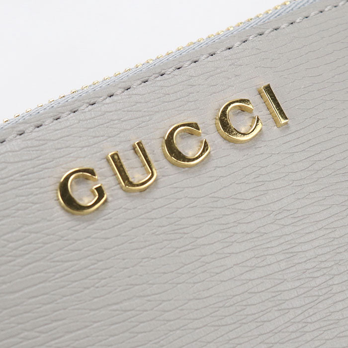 GUCCI【グッチ】 790102 ジップ キーケース グッチ スクリプト 小銭入れ レザー レディース