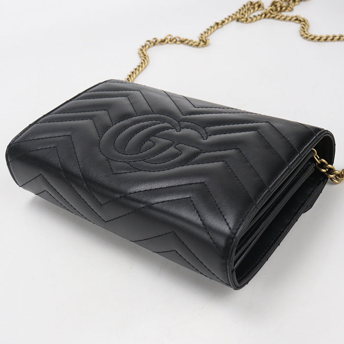 GUCCI【グッチ】 474575 GGマーモント チェーンウォレット レザー レディース